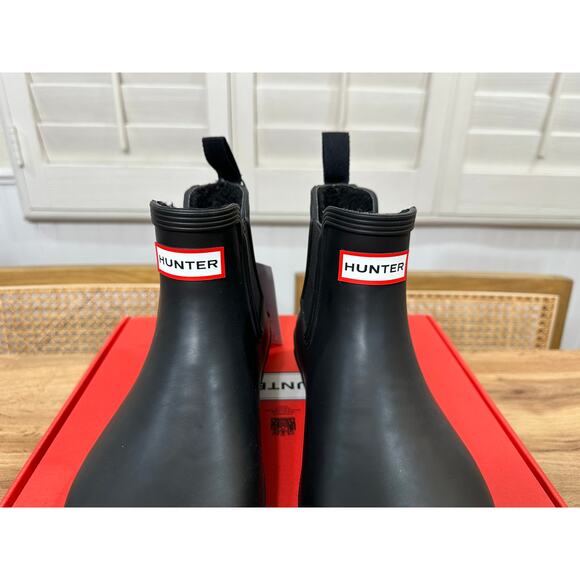 Hunter Women's Original Insulated Chelsea Rain Boots Black Size 8 NIB Waterproof - Picture 5 of 14